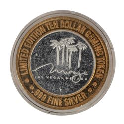 .999 Fine Silver Mirage Las Vegas, Nevada $10 Limited Edition Gaming Token