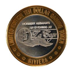 .999 Silver Riviera Hotel and Casino $10 Casino Limited Edition Gaming Token