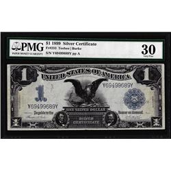 1899 $1 Black Eagle Silver Certificate Note Fr.233 PMG Very Fine 30