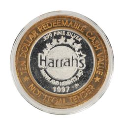 .999 Silver Harrah's Maryland Heights, MO $10 Casino Limited Edition Gaming Token