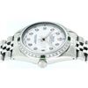 Image 5 : Rolex Mens Stainless Steel White Diamond & Emerald 36MM Datejust Wristwatch