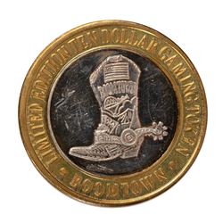 .999 Fine Silver Boomtown Reno, Nevada $10 Limited Edition Gaming Token