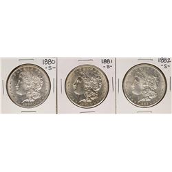 Lot of 1880-S to 1882-S $1 Morgan Silver Dollar Coins