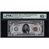 Image 1 : 1934A $5 Hawaii Federal Reserve WWII Emergency Note Fr.2302 PMG Gem Uncirculated 65EPQ