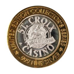 .999 Fine Silver St. Croix Casino Turtle Lake $10 Limited Edition Gaming Token