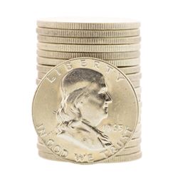 Roll of (20) Brilliant Uncirculated 1963-D Franklin Half Dollar Coins