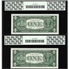 Image 2 : (2) Consecutive 1957 $1 Silver Certificate STAR Notes PCGS Gem Uncirculated 66/67PPQ