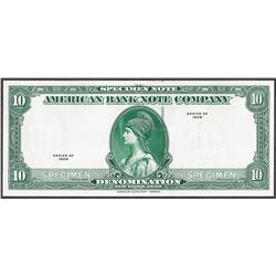 1929 Ten Unit American Bank Note Test Note