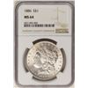 Image 1 : 1886 $1 Morgan Silver Dollar Coin NGC MS64