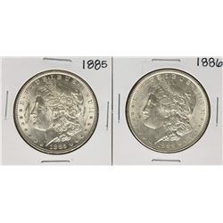 Lot of 1885-1886 $1 Morgan Silver Dollar Coins