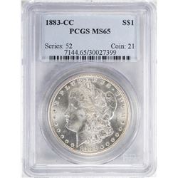 1883-CC $1 Morgan Silver Dollar Coin PCGS MS65