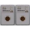 Image 1 : Lot of 1957 & 1957-D Lincoln Wheat Penny Coins NGC MS66RD