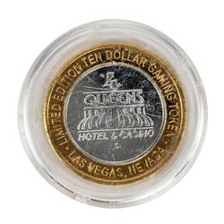 .999 Silver 4 Queens Hotel and Casino $10 Casino Limited Edition Gaming Token