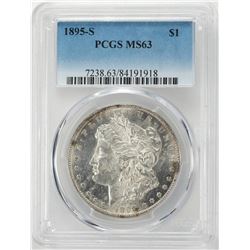 1895-S $1 Morgan Silver Dollar Coin PCGS MS63