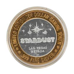 .999 Fine Silver Stardust Las Vegas, Nevada $10 Limited Edition Gaming Token
