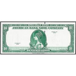 1929 Ten Unit American Bank Note Test Note