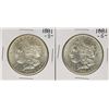 Image 1 : Lot of (2) 1881-S $1 Morgan Silver Dollar Coins