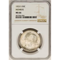 1923 Monroe Centennial Commemorative Half Dollar Coin NGC MS66