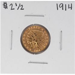 1914 $2 1/2 Indian Head Quarter Eagle Gold Coin