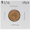 Image 1 : 1914 $2 1/2 Indian Head Quarter Eagle Gold Coin