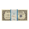 Image 1 : Pack of (100) Consecutive 1935G No Motto $1 Silver Certificate Notes