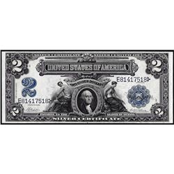 1899 $2 Mini-Porthole Silver Certificate Note