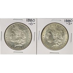 Lot of 1880-S & 1880-O $1 Morgan Silver Dollar Coins