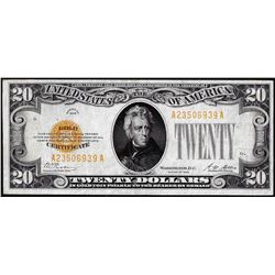 1928 $20 Gold Certificate Note