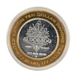 .999 Silver El Dorado Hotel & Casino Reno, Nevada $10 Limited Edition Gaming Token