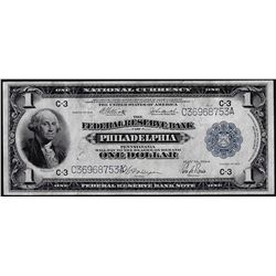 1918 $1 Federal Reserve Bank Note Philadelphia