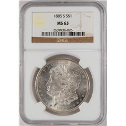 1885-S $1 Morgan Silver Dollar Coin NGC MS63