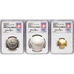 2014 Baseball Hall of Fame (3) Coin Set NGC MS70 Honus Wagner