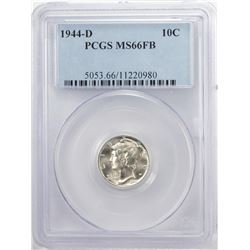 1944-D Mercury Dime Coin PCGS MS66FB