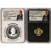 Image 1 : 1792-2017 Half Disme 1/10 oz. Gold & 1oz. Silver Medals NGC PF70 W/ Moy Signature Set