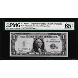1935A $1 Silver Certificate Experimental "R" Fr.1609 PMG Gem Uncirculated 65EPQ
