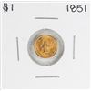 Image 1 : 1851 $1 Liberty Head Gold Dollar Coin