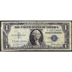 1935E $1 Silver Certificate Note Double Gutter Fold ERROR