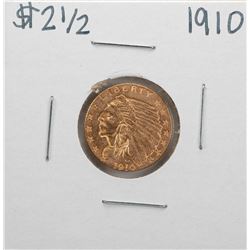 1910 $2 1/2 Indian Head Quarter Eagle Gold Coin