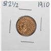 Image 1 : 1910 $2 1/2 Indian Head Quarter Eagle Gold Coin