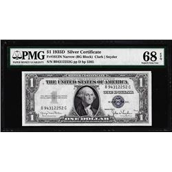 1935D $1 Silver Certificate Note Fr.1613N PMG Superb Gem Uncirculated 68EPQ