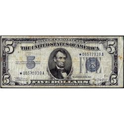1934A $5 Silver Certificate STAR Note