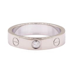 Cartier 0.05 ctw Diamond Love Ring - 18KT White Gold