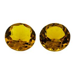 10.86 ctw.Natural Round Cut Citrine Quartz Parcel of Two