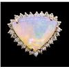 Image 2 : 7.51 ctw Opal and Diamond Ring - 14KT Rose Gold