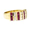 Image 1 : 1.00 ctw Ruby and Diamond Ring - 14KT Yellow Gold