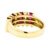 Image 5 : 1.00 ctw Ruby and Diamond Ring - 14KT Yellow Gold