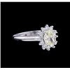 Image 1 : 1.37 ctw Fancy Light Yellow Diamond Ring - 14KT White Gold