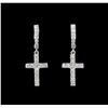 Image 1 : 1.07 ctw Diamond Earrings - 14KT White Gold