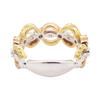 Image 3 : 0.5 ctw Diamond Band - 18KT White, Yellow & Rose Gold