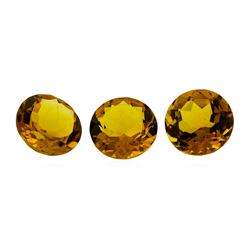 16.35 ctw.Natural Round Cut Citrine Quartz Parcel of Three